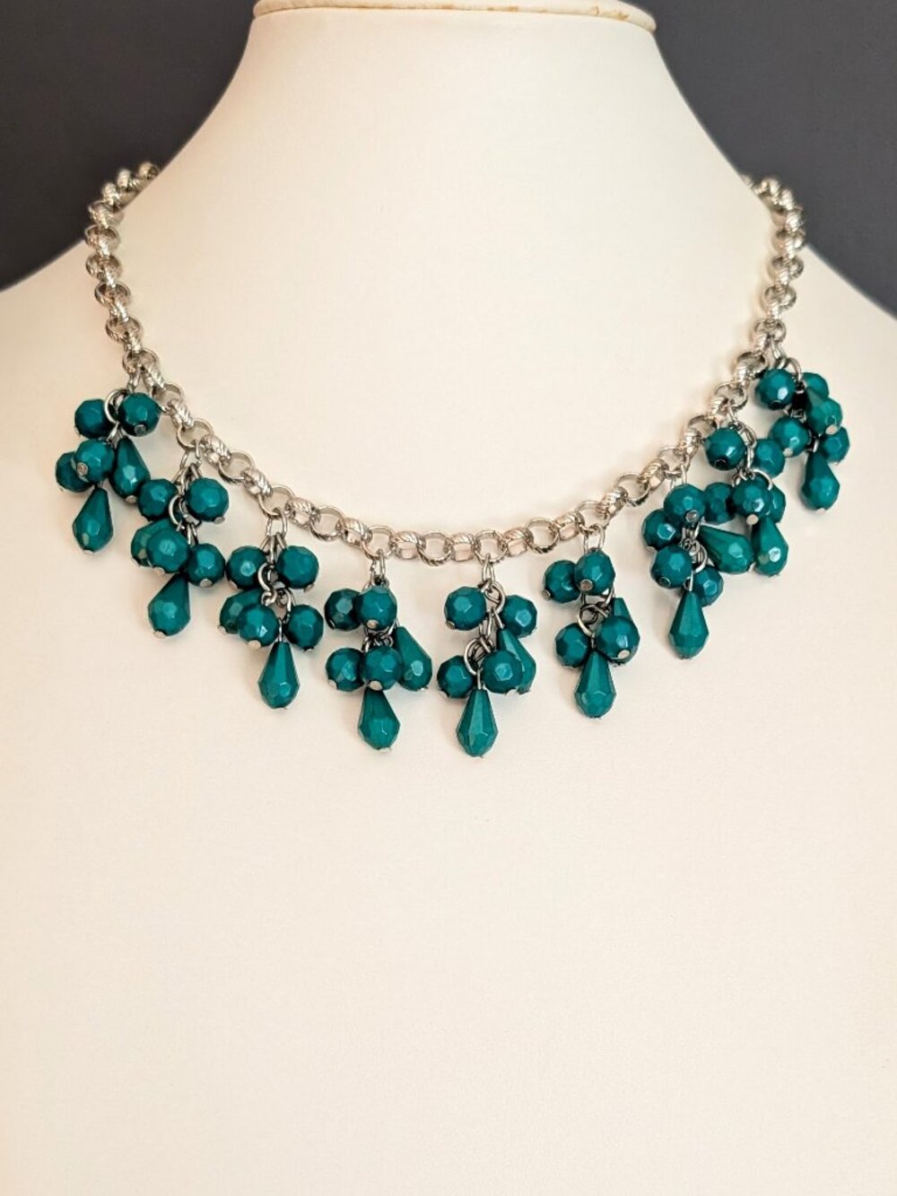 Green beaded necklace
